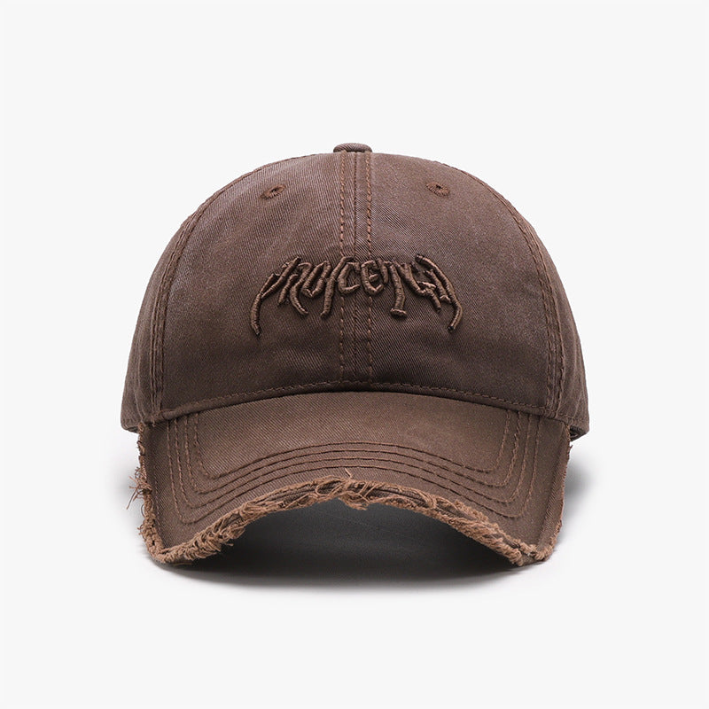 Letter Three-dimensional Embroidery Soft Top Burr Men's Baseball Cap - Urban Caps