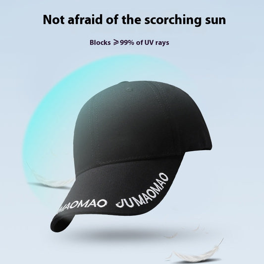 Summer Korean Style Embroidered Baseball Cap Men'S Solid Color