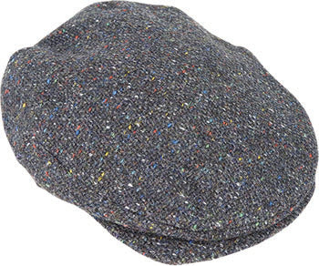 Hanna Hats Plain Donegal Tweed Vintage Cap – Pure New Wool, Handmade in Ireland