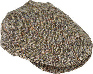 Hanna Hats Plain Donegal Tweed Vintage Cap – Pure New Wool, Handmade in Ireland