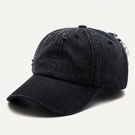 Hole Denim Korean Men and Women General Baseball Caps