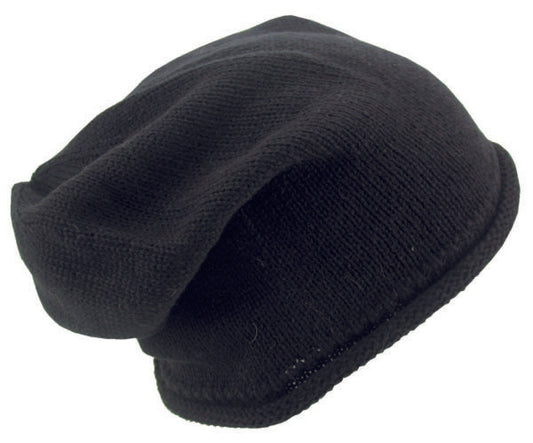 Fine Knit Acrylic Pull-On Beanie – Lightweight Stretch Winter Hat