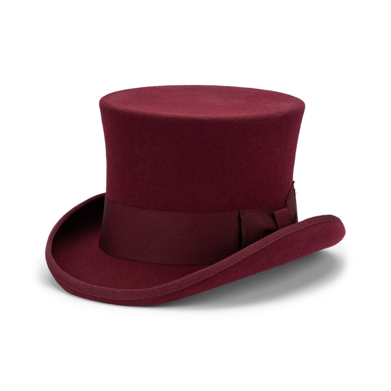 Gilbert Top Hat – Australian Wool Felt, 5.5" Crown, Satin Lined with Grosgrain Band