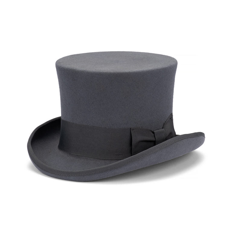 Gilbert Top Hat – Australian Wool Felt, 5.5" Crown, Satin Lined with Grosgrain Band