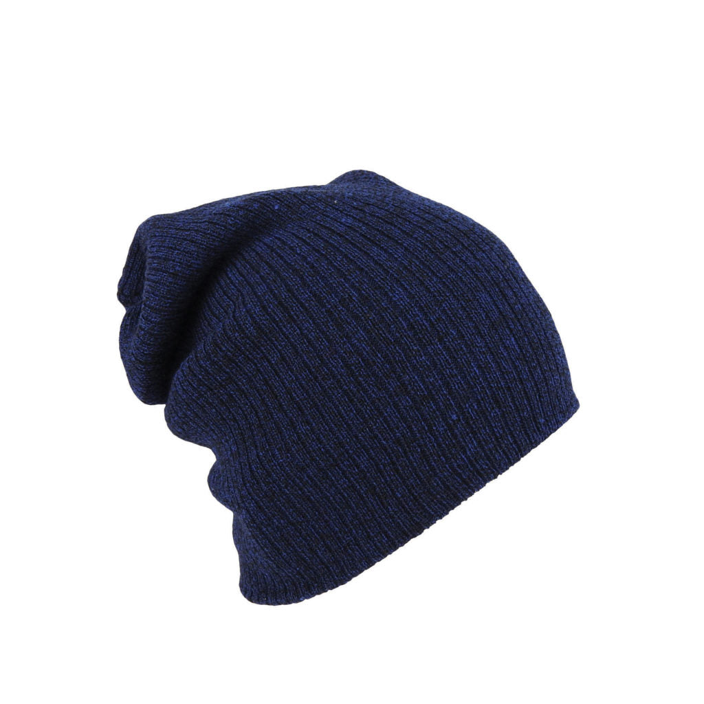 Rib Knit Slouch Beanie – Acrylic Winter Hat