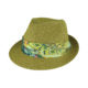 Paper Braid Trilby Hat with Satin Print Band – Combo A
