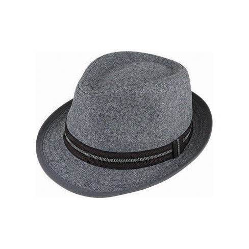 Harold Wool Blend Trilby Hat with Ribbon Band and Printed Lining – Avenel