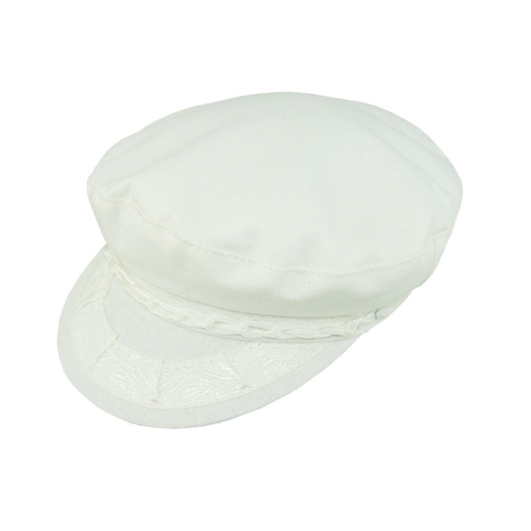 Men's Cotton Greek Fisherman Cap with Braided Trim – Made in Greece