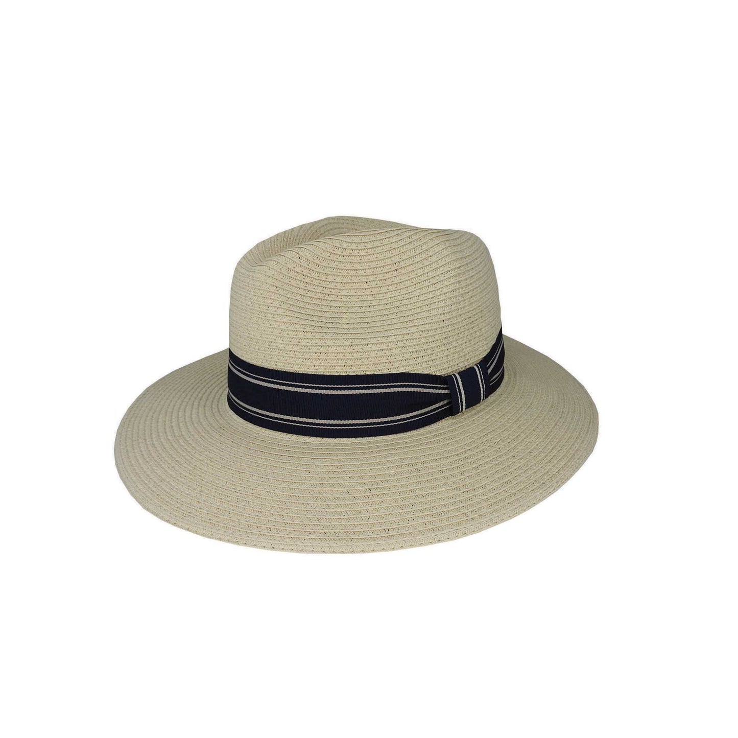 Bronx Paperbraid Safari Hat with Striped Petersham Band – UPF 50+