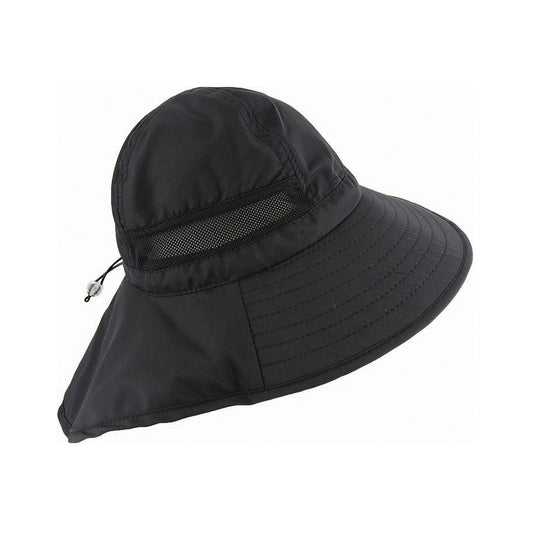 Men's Nylon Facesaver Hat with Neck Flap and Side Mesh Vents – Adjustable Fit