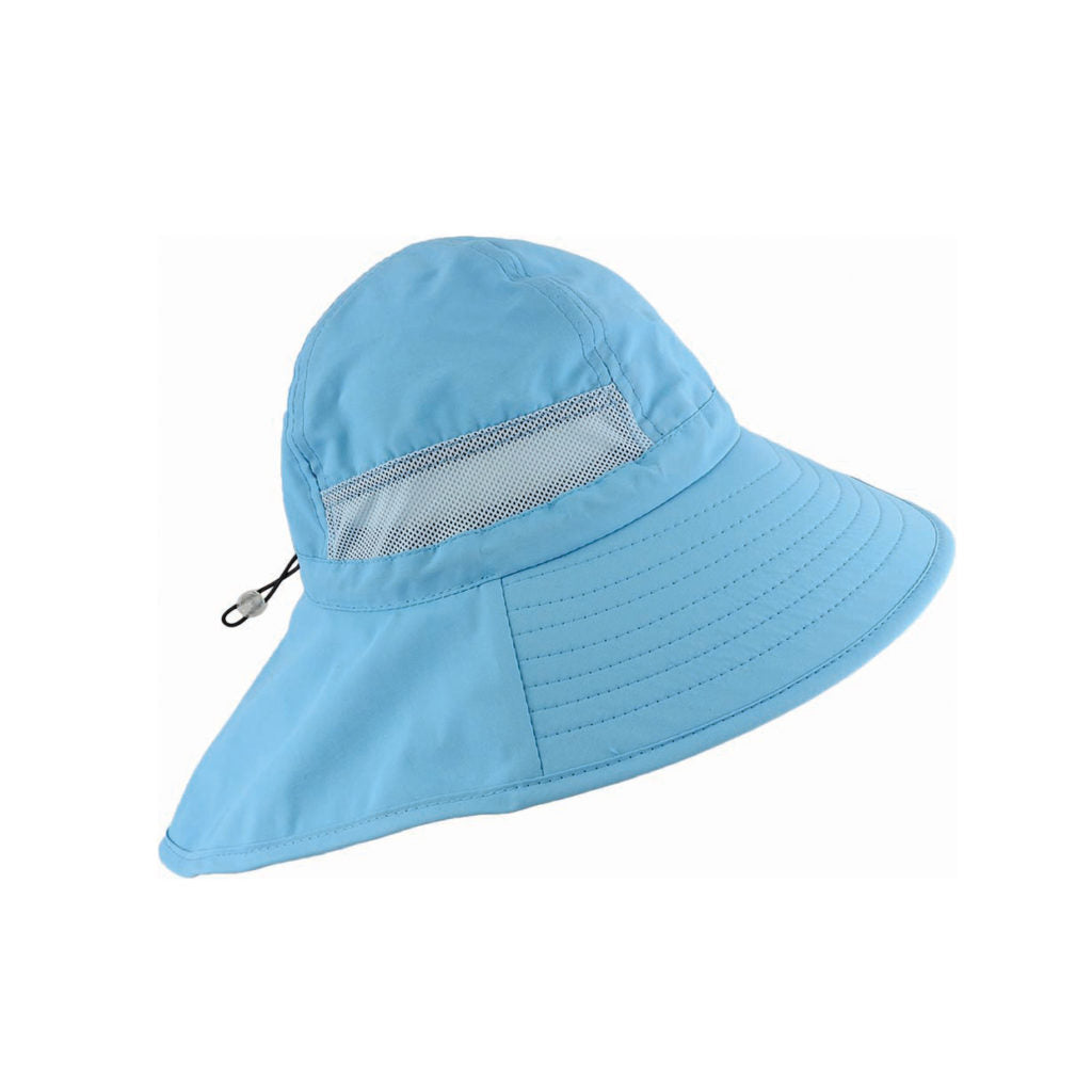 Men's Nylon Facesaver Hat with Neck Flap and Side Mesh Vents – Adjustable Fit