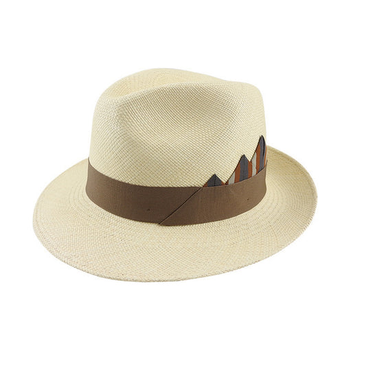 Handwoven Toquilla Straw Panama Hat – Teddy King Brisa #3 with Folded Petersham Band, 6cm Brim