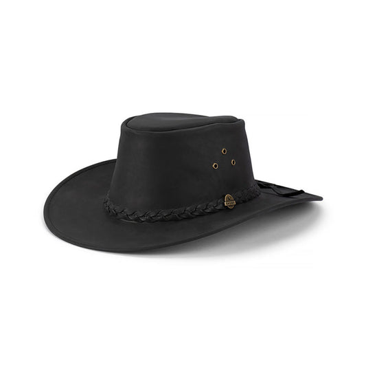 Hawker Leather Lowlander Hat – Genuine Cowhide, Medium Brim, Ventilated, MFSR Collection