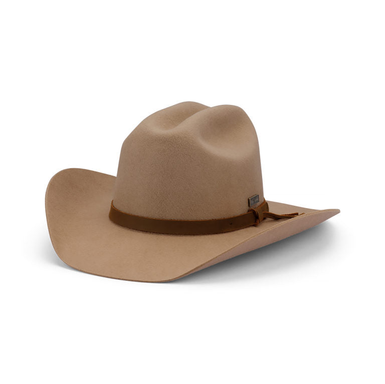Flinders Cattleman Hat – Wool Felt Western Style with Centre Crease and 9cm Brim