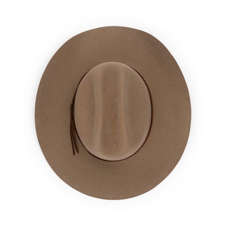Flinders Cattleman Hat – Wool Felt Western Style with Centre Crease and 9cm Brim