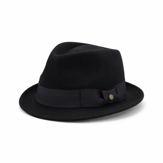 Avenel Pablo Australian Wool Felt Trilby Hat with Petersham Band and Signature Pin