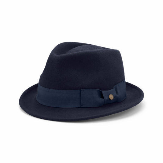 Avenel Pablo Australian Wool Felt Trilby Hat with Petersham Band and Signature Pin