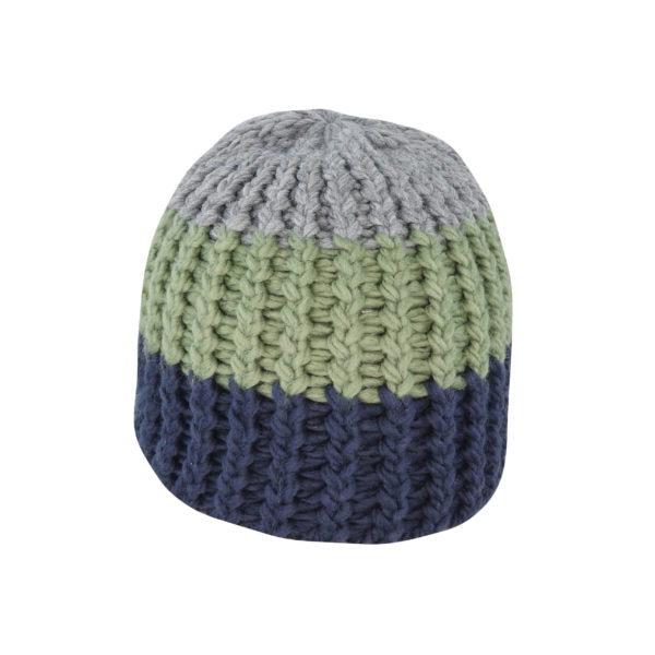 Chunky Stripe Acrylic Knit Beanie – Warm Winter Hat