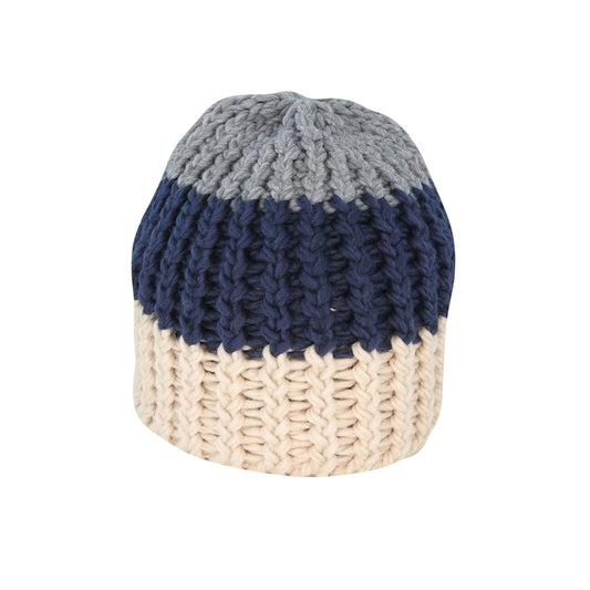 Chunky Stripe Acrylic Knit Beanie – Warm Winter Hat