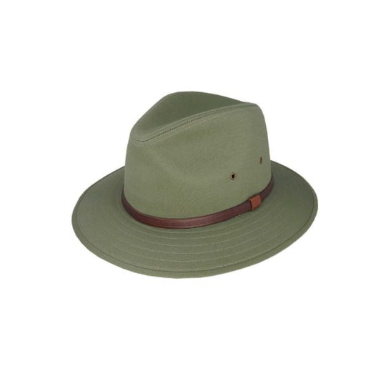 Samuel – Canvas Safari Hat with Leather Band and Metal Eyelets