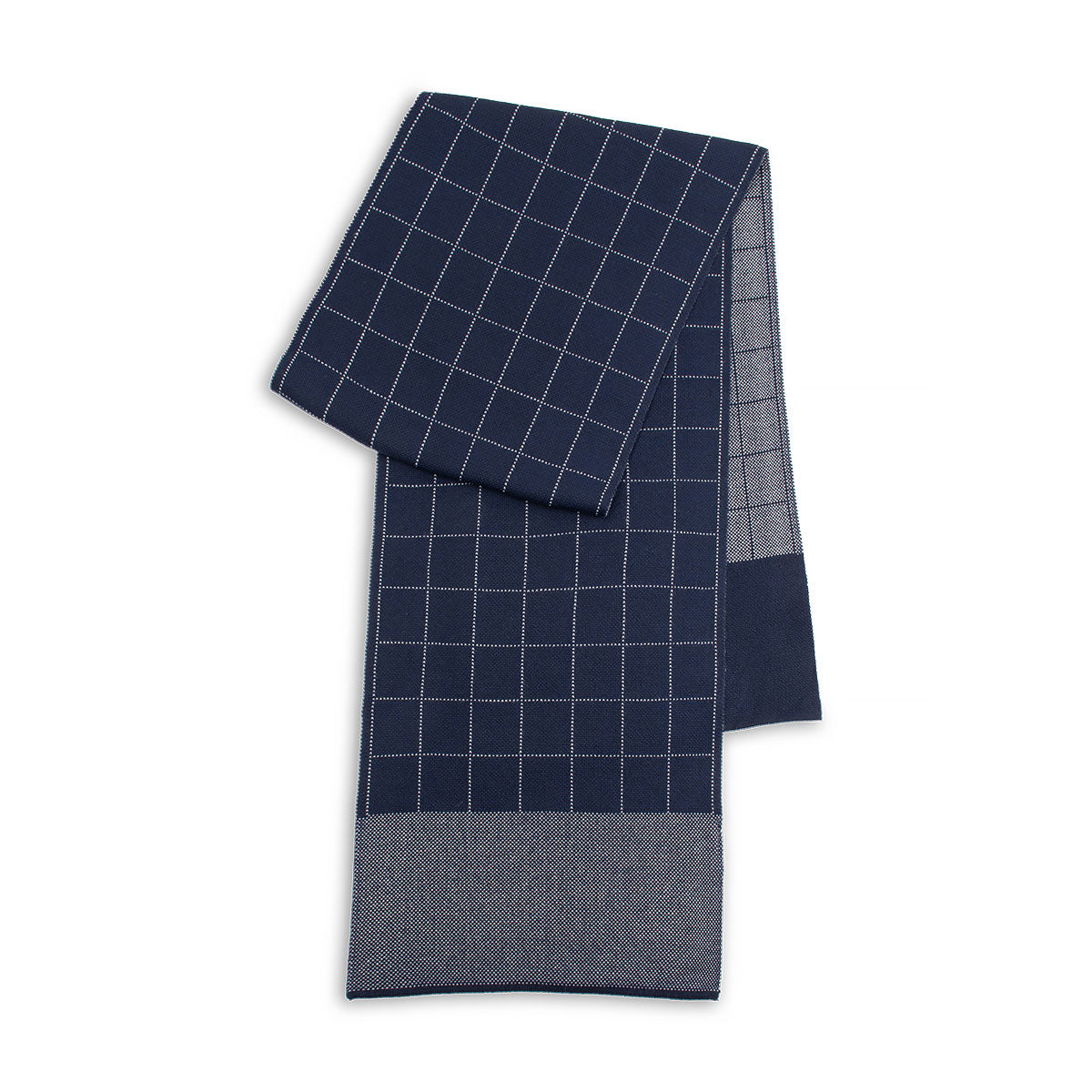 Asher Acrylic Knit Check Pattern Dress Scarf