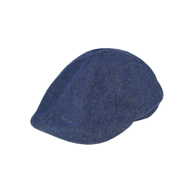 Six Panel Wool Blend Ivy Cap with Nailhead Pattern and Check Lining