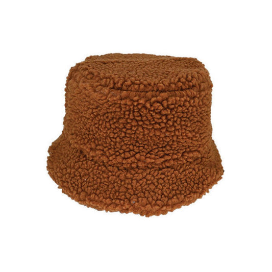 Milo Plush Casual Bucket Hat – Unisex Soft Fleece Winter Hat