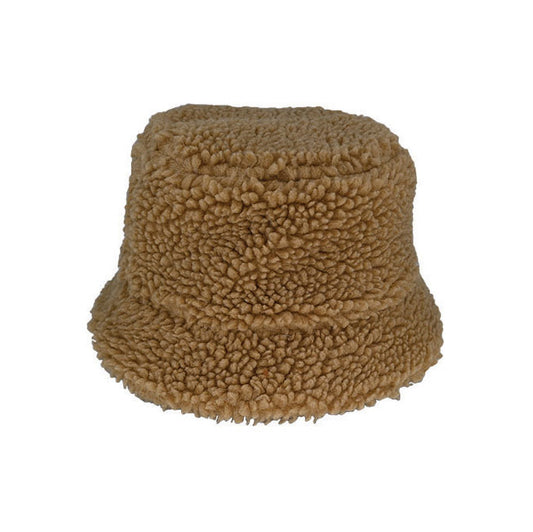 Milo Plush Casual Bucket Hat – Unisex Soft Fleece Winter Hat