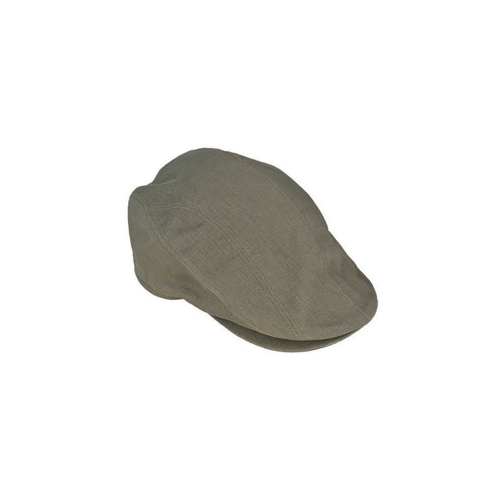 Aspen Linen Cotton Blend Flat Cap with Printed Cotton Lining