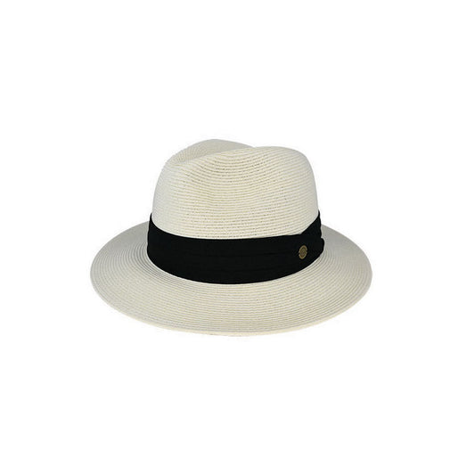 Berlin Super Fine Braided Safari Hat with Three-Pleat Cotton Band and UPF 50+ Protection
