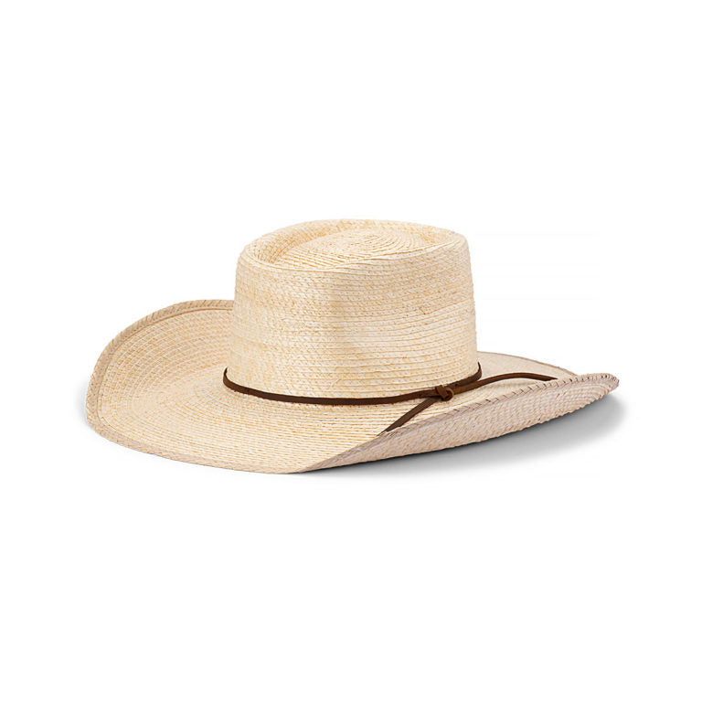 Billabong Palm Straw Camp Drafter Hat with Wide Brim and Suede Trim