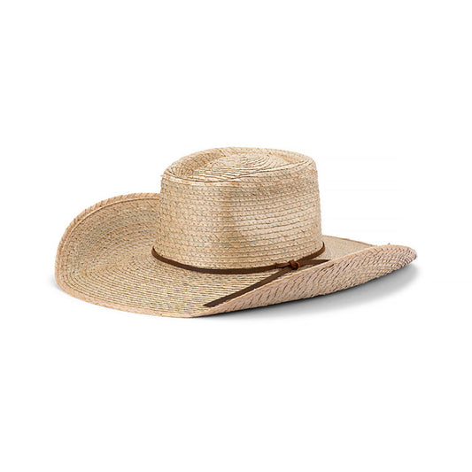 Billabong Palm Straw Camp Drafter Hat with Wide Brim and Suede Trim