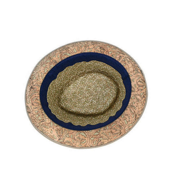 Rigby Hemp and Viscose Braid Trilby Hat with Cork Brim and Cotton Band