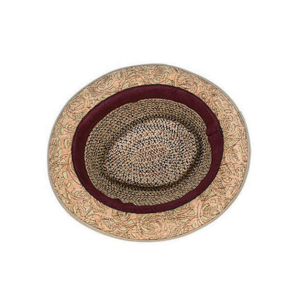Rigby Hemp and Viscose Braid Trilby Hat with Cork Brim and Cotton Band