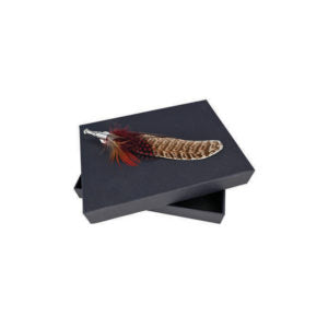 Genuine Feather Lapel Pin – Real Feather Accessory with Fastener for Hats, Scarves, and Collars