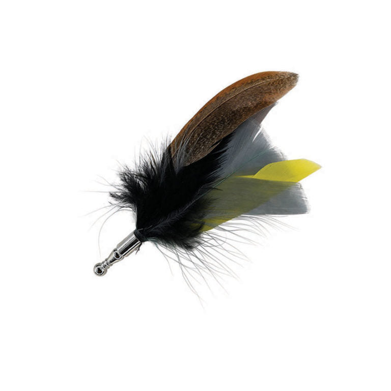 Genuine Feather Lapel Pin – Real Feather Accessory with Fastener for Hats, Scarves, and Collars