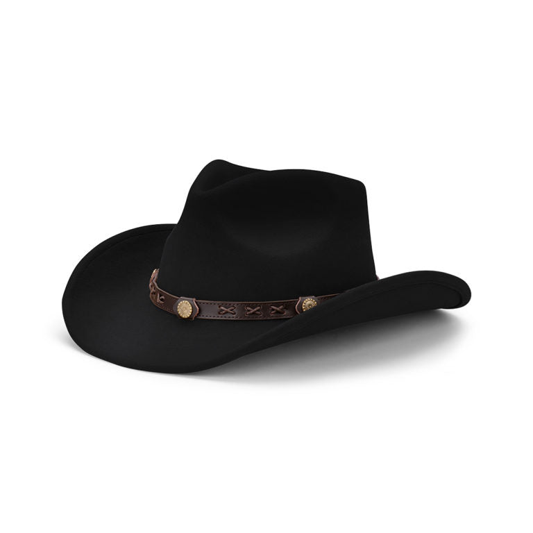 Dallas Australian Wool Felt Shapeable Outback Hat with Leather Band