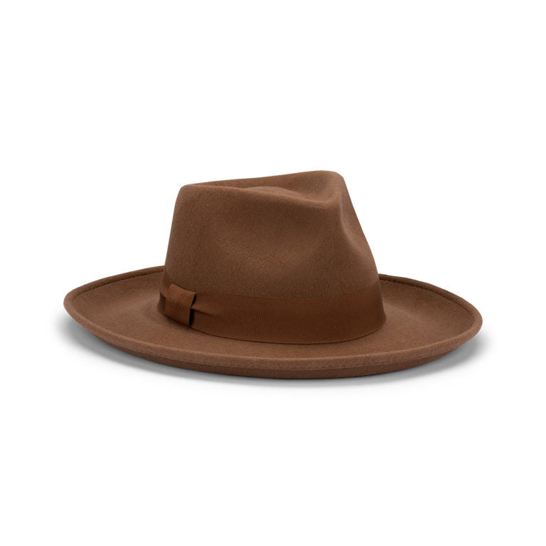 Bennett Wide Brim Crushable Hat in Australian Wool Felt with Water Repellent Finish