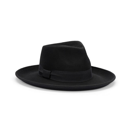 Bennett Wide Brim Crushable Hat in Australian Wool Felt with Water Repellent Finish