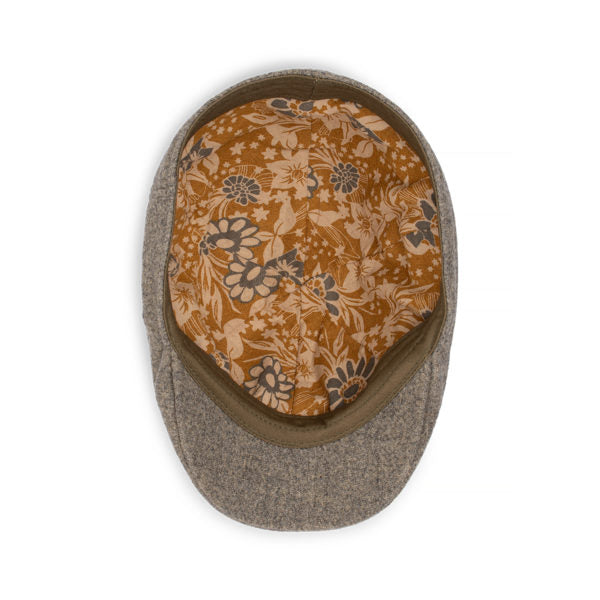 Marvin Men’s Wool Blend Six-Piece Cheesecutter Cap with Cotton Lining