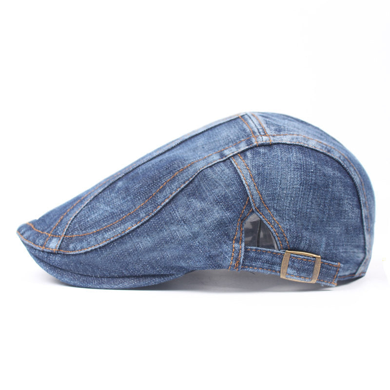 Women's Denim Beret – Vintage Washed Cotton Cap | 4 Stylish Designs - Urban Caps