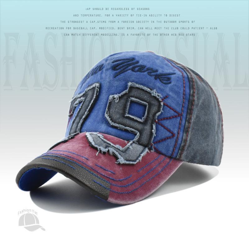 Men's Washed Letter Embroidery Baseball Cap - Urban Caps