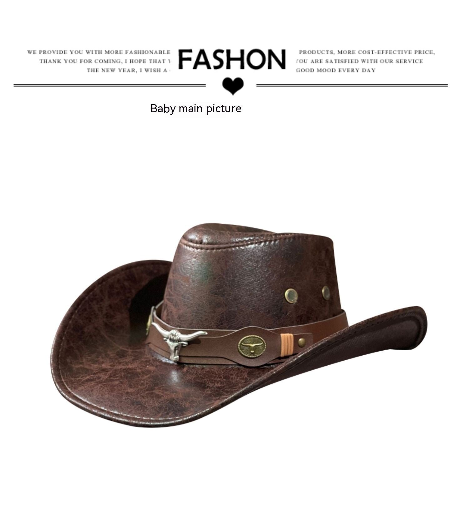 Bull Head Belt Rivet Jazz Sun Hat - Urban Caps