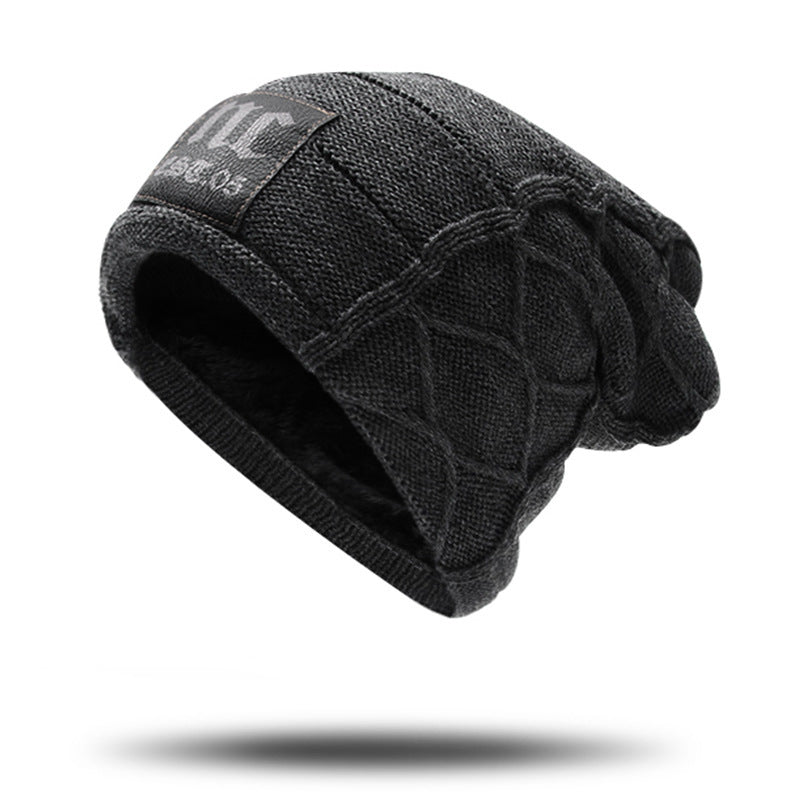 Winter Double Layer Fleece Thickened Men's Wool Knitted Hat - Urban Caps