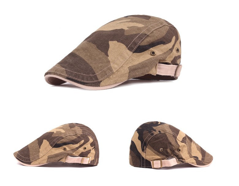 Men's casual beret goes with camouflage cap - Urban Caps