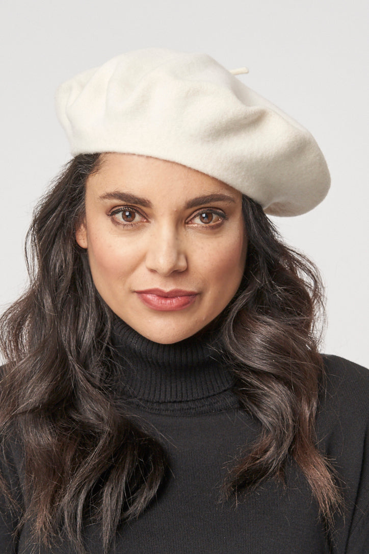 100% Wool Basque Beret by Parkhurst – Classic Winter Hat