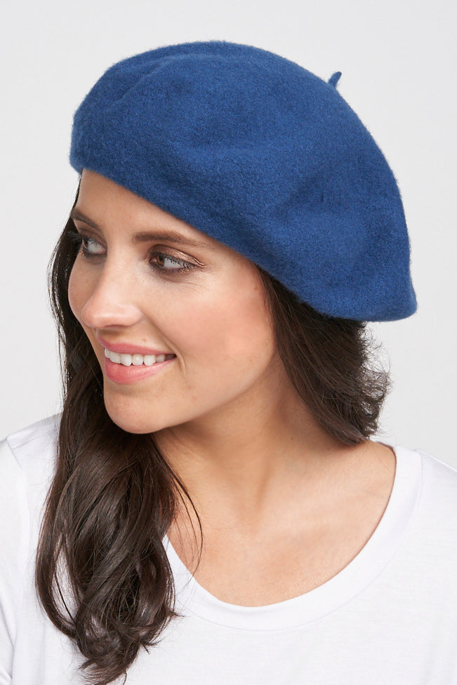 100% Wool Basque Beret by Parkhurst – Classic Winter Hat