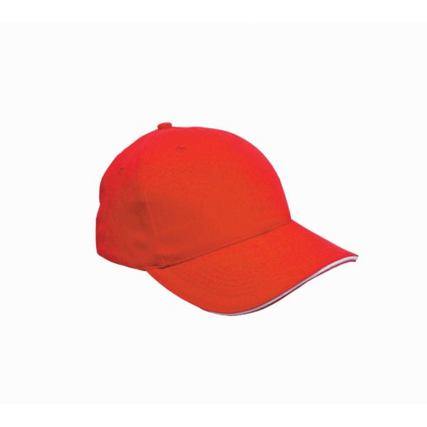 Malcom Men’s Brushed Cotton Baseball Cap with Contrast Sandwich Peak