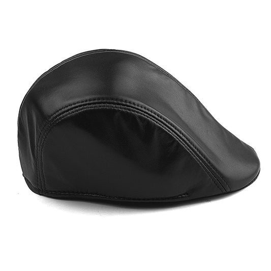 Warm Leather Golf Cap – Autumn & Winter Beret Style - Urban Caps
