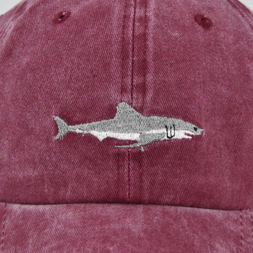Small Fish Three-Dimensional Embroidery Washed and Distressed Peaked Hat
